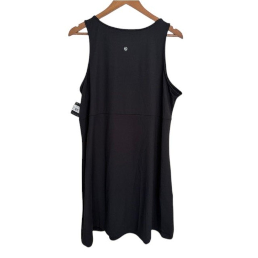 Eddie Bauer Aster Sleeveless Empire Waist Dress Black XL UPF 50 Moisture Wicking